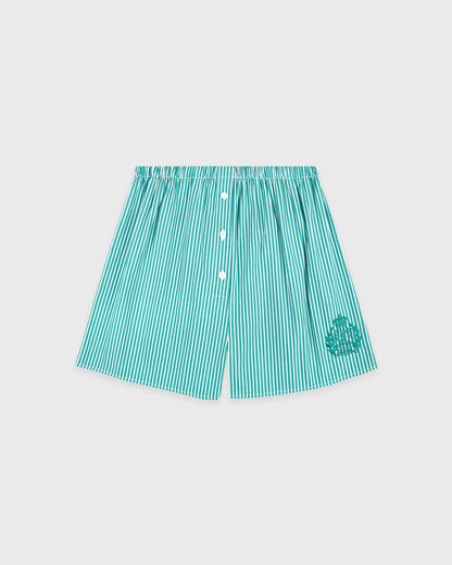 NY Crest Mini Boxer - Amalfi Green Striped