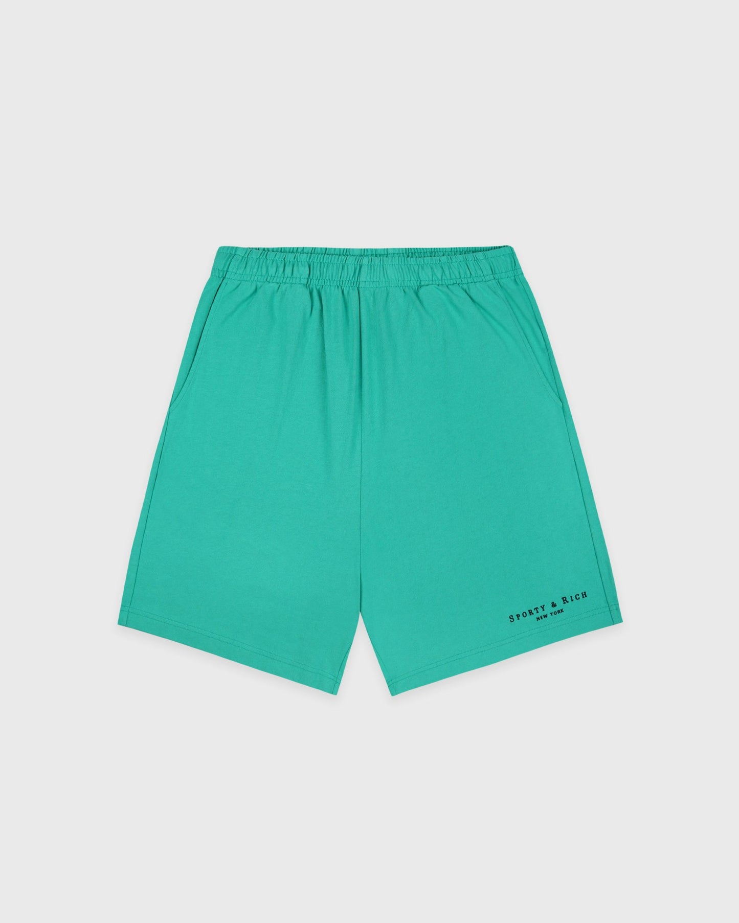 Title Embroidered Gym Short - Amalfi Green/Light Navy
