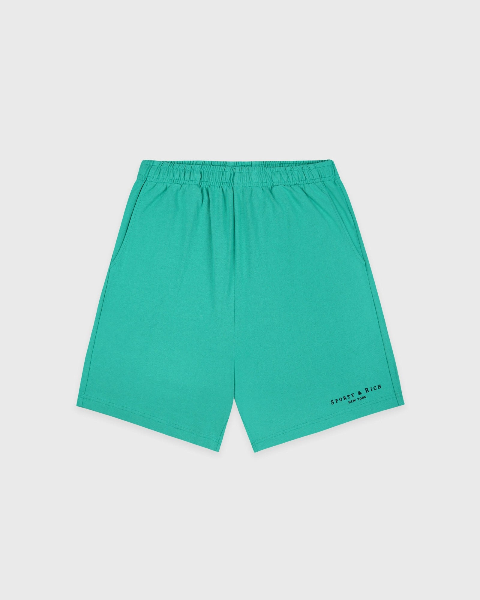Title Embroidered Gym Short - Amalfi Green/Light Navy