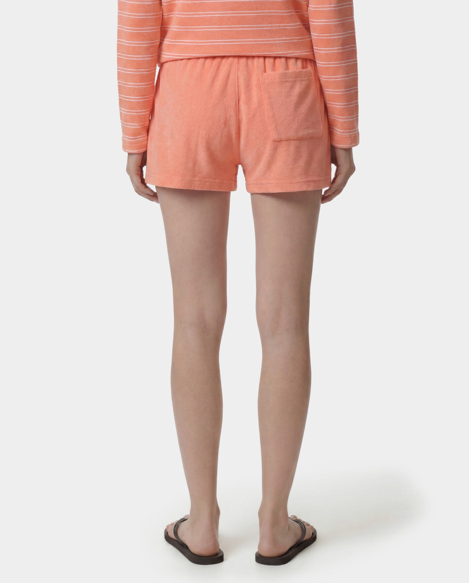 Signature Logo Terry Short - Flamingo/White