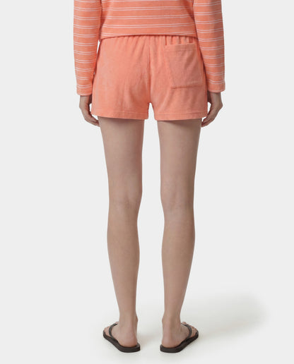 Signature Logo Terry Short - Flamingo/White