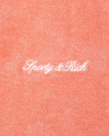 Signature Logo Terry Short - Flamingo/White