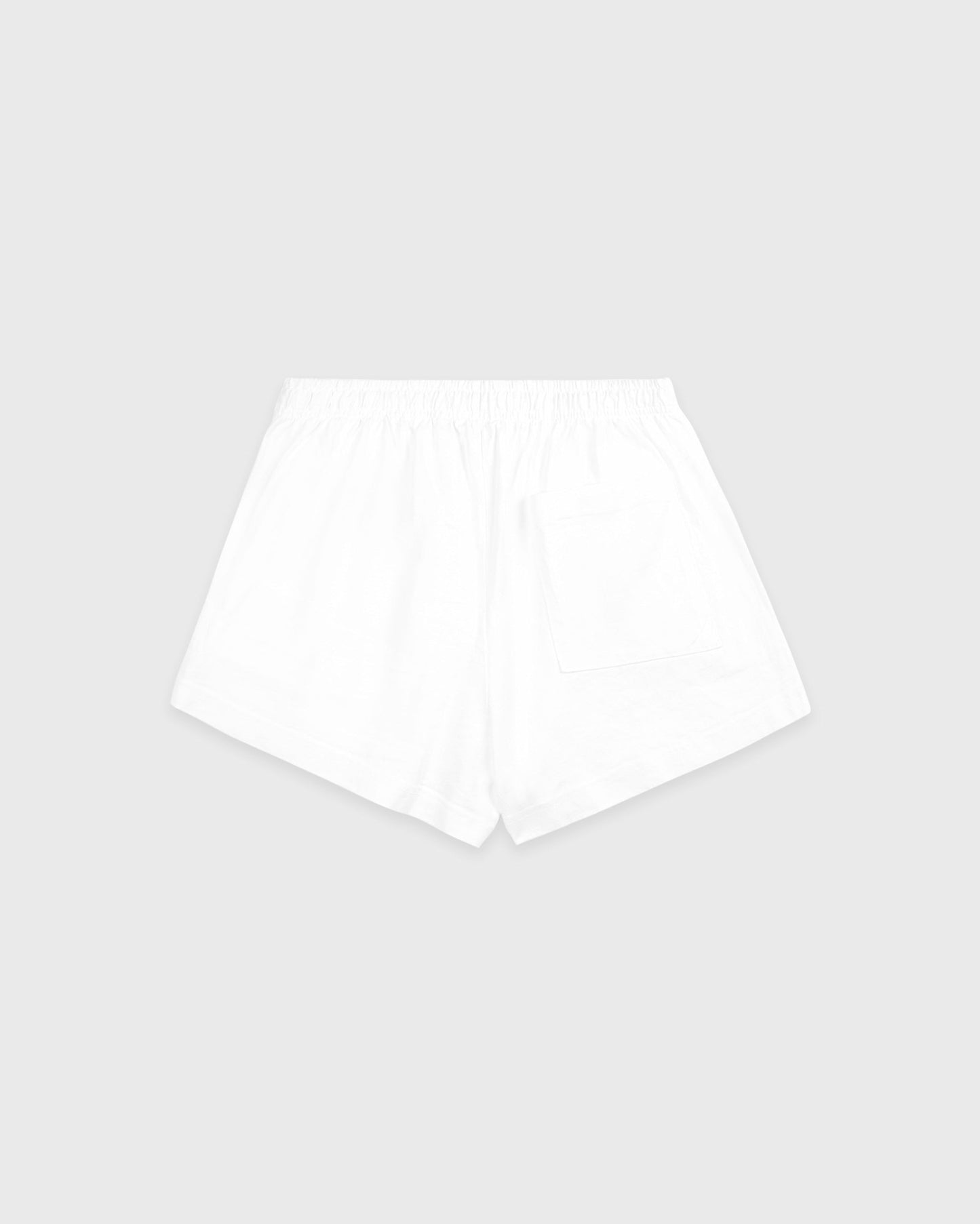 NY Crest Embroidered Disco Short - White/Light Navy