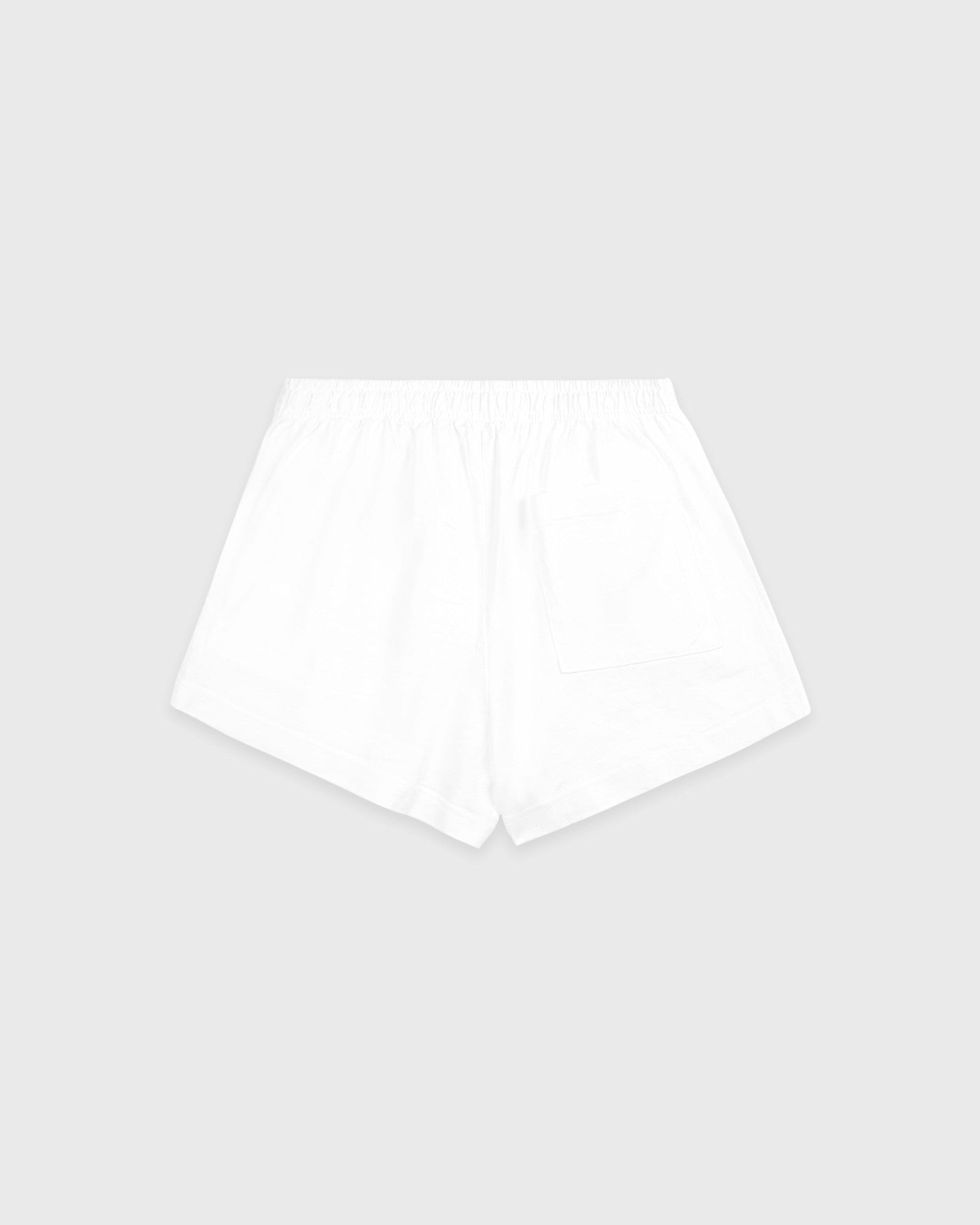 NY Crest Embroidered Disco Short - White/Light Navy