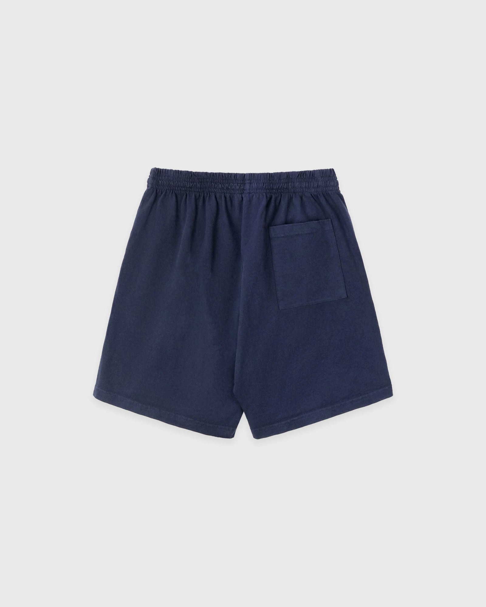 NY Crest Embroidered Gym Short - Light Navy/White