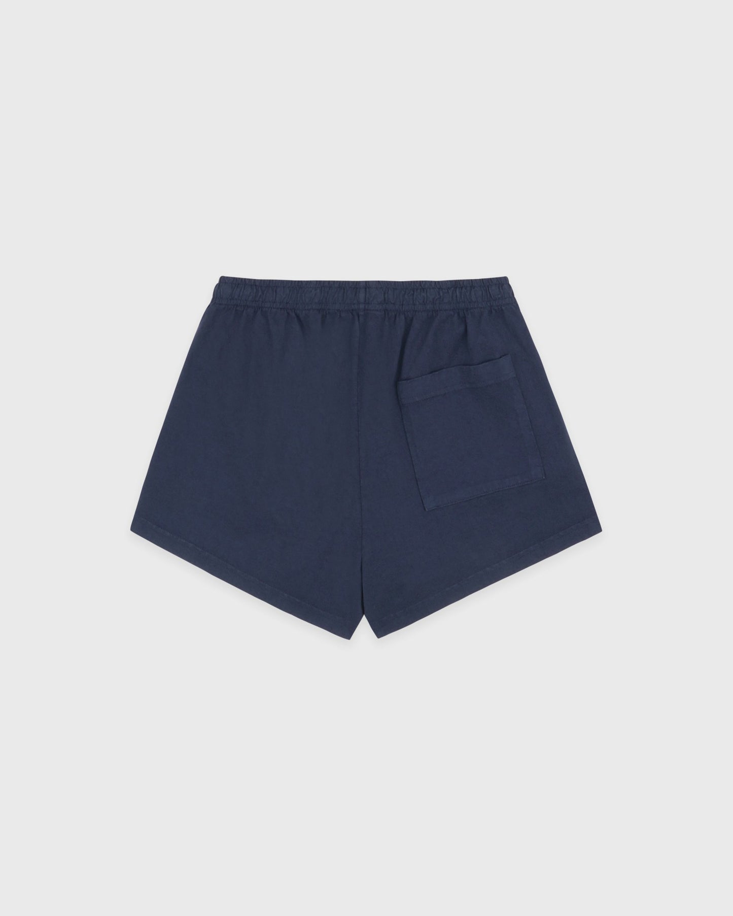 NY Crest Embroidered Disco Short - Light Navy/White