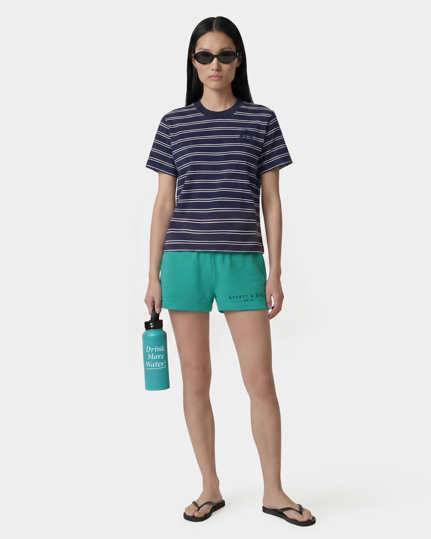 Title Embroidered Disco Short - Amalfi Green/Light Navy