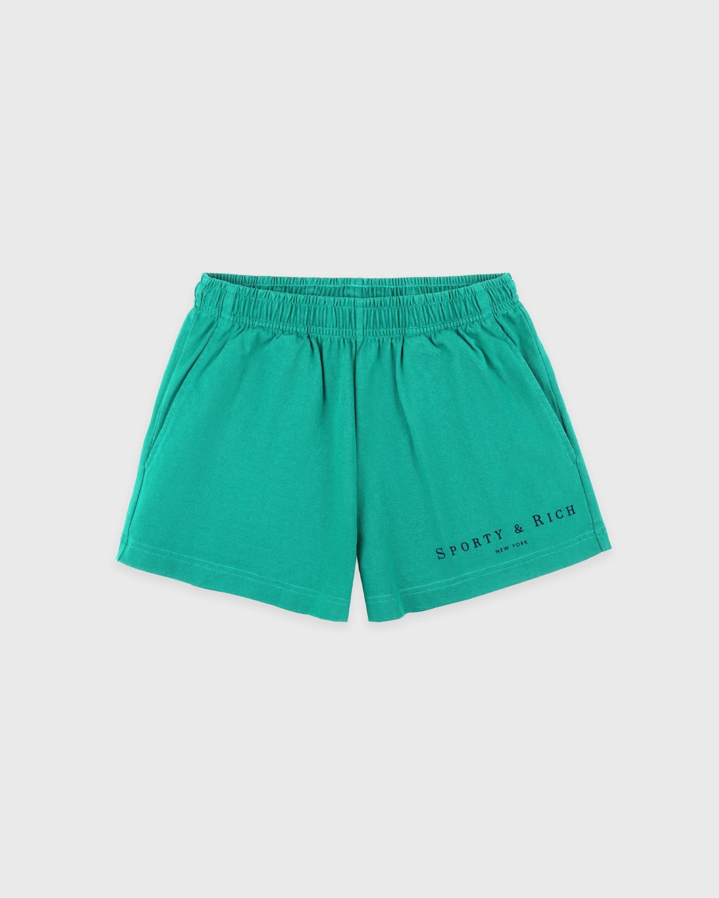 Title Embroidered Disco Short - Amalfi Green/Light Navy