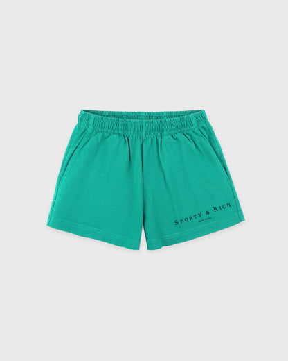 Title Embroidered Disco Short - Amalfi Green/Light Navy