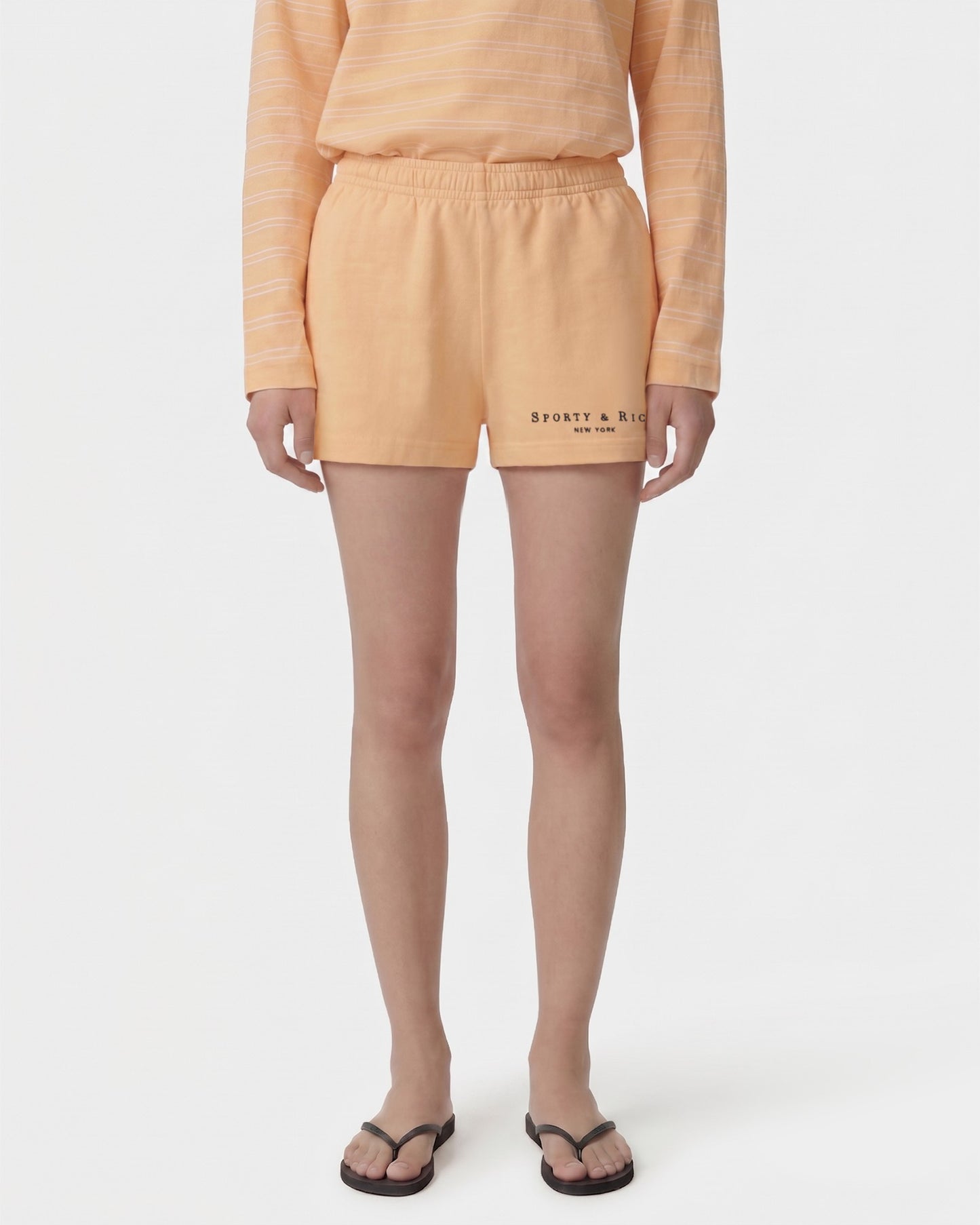 Title Embroidered Disco Short - Limone/Light Navy