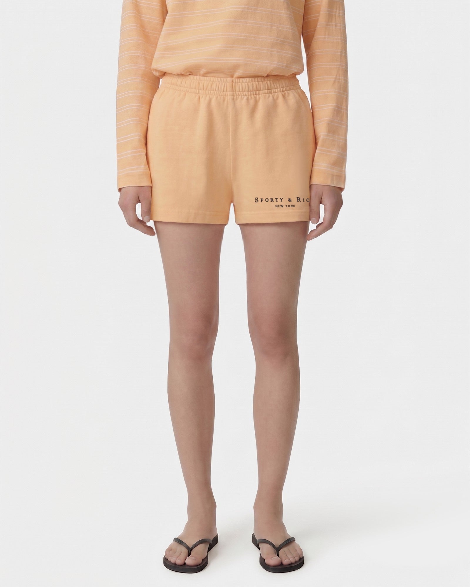 Title Embroidered Disco Short - Limone/Light Navy