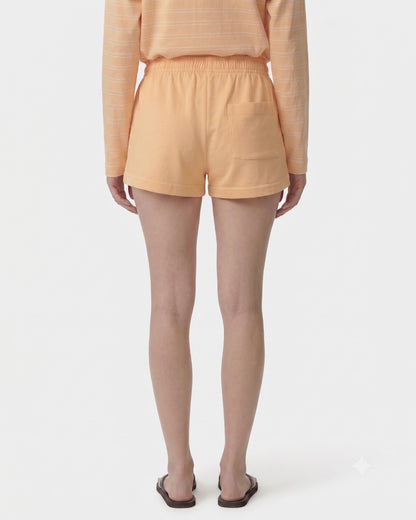 Title Embroidered Disco Short - Limone/Light Navy
