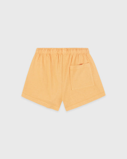 Title Embroidered Disco Short - Limone/Light Navy