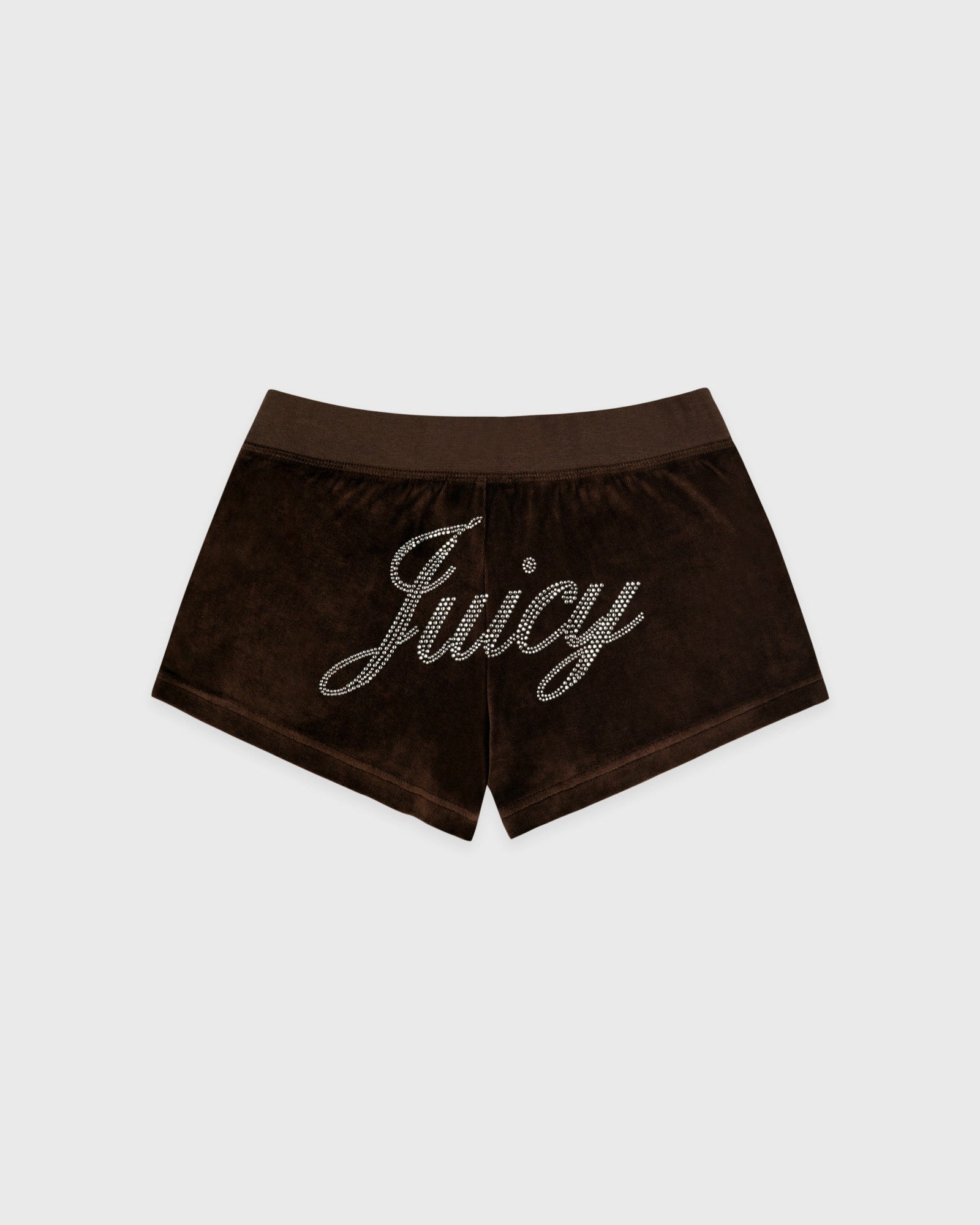 Juicy Script Velour Short - Chocolate