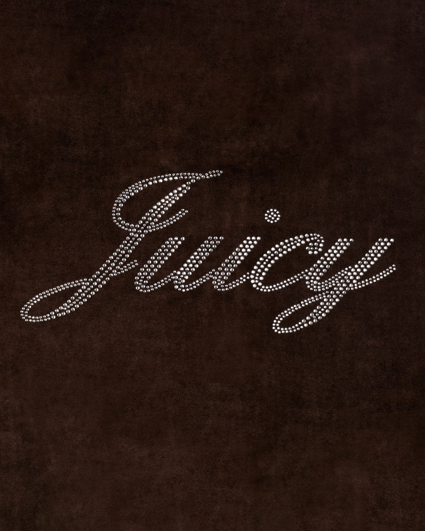Juicy Script Velour Short - Chocolate