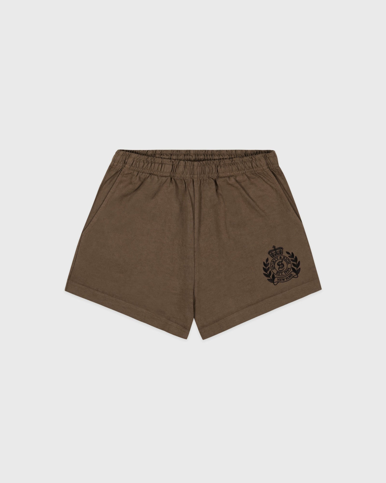 NY Crest Embroidered Disco Short - Sand