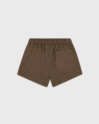 NY Crest Embroidered Disco Short - Sand