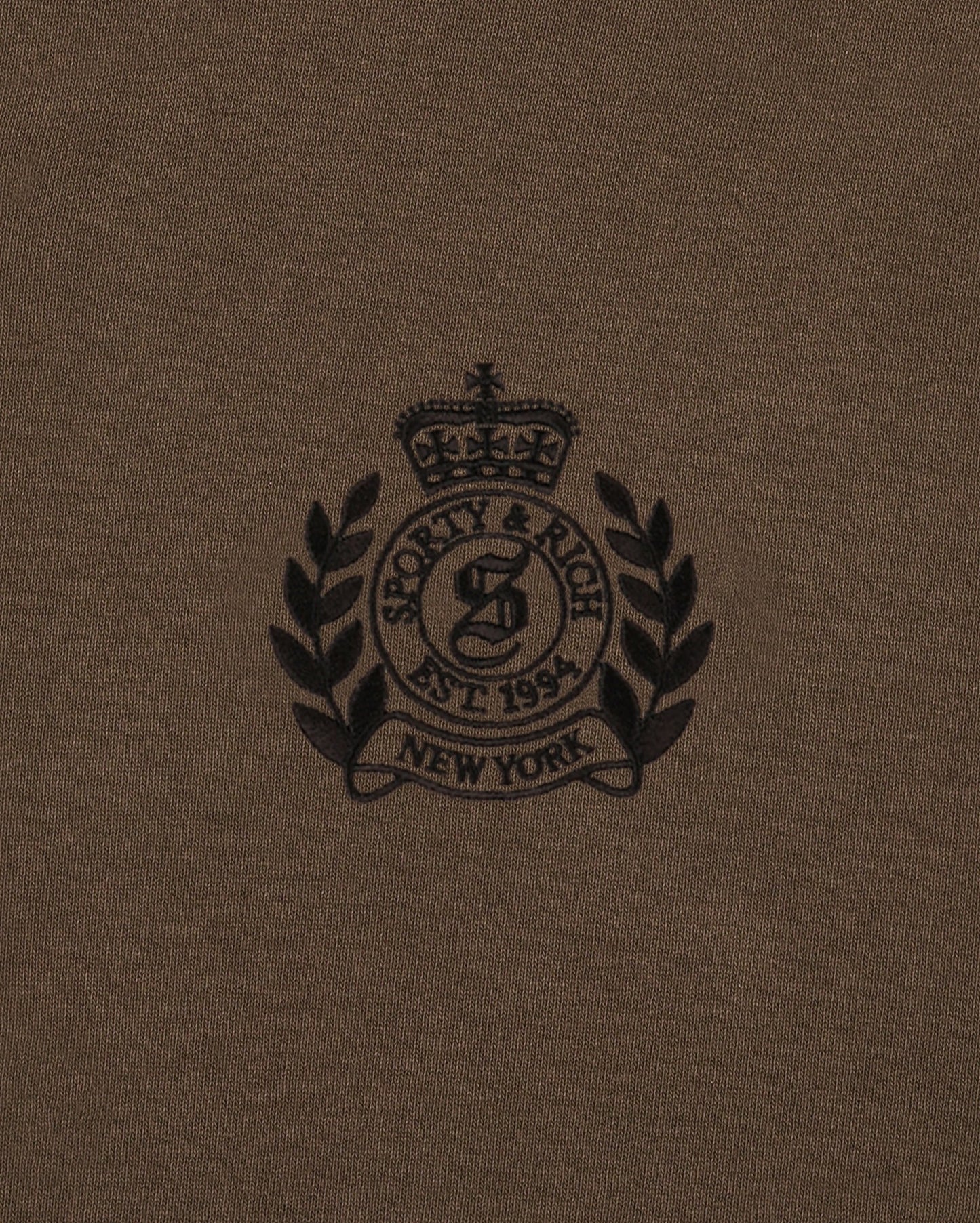 NY Crest Embroidered Disco Short - Sand