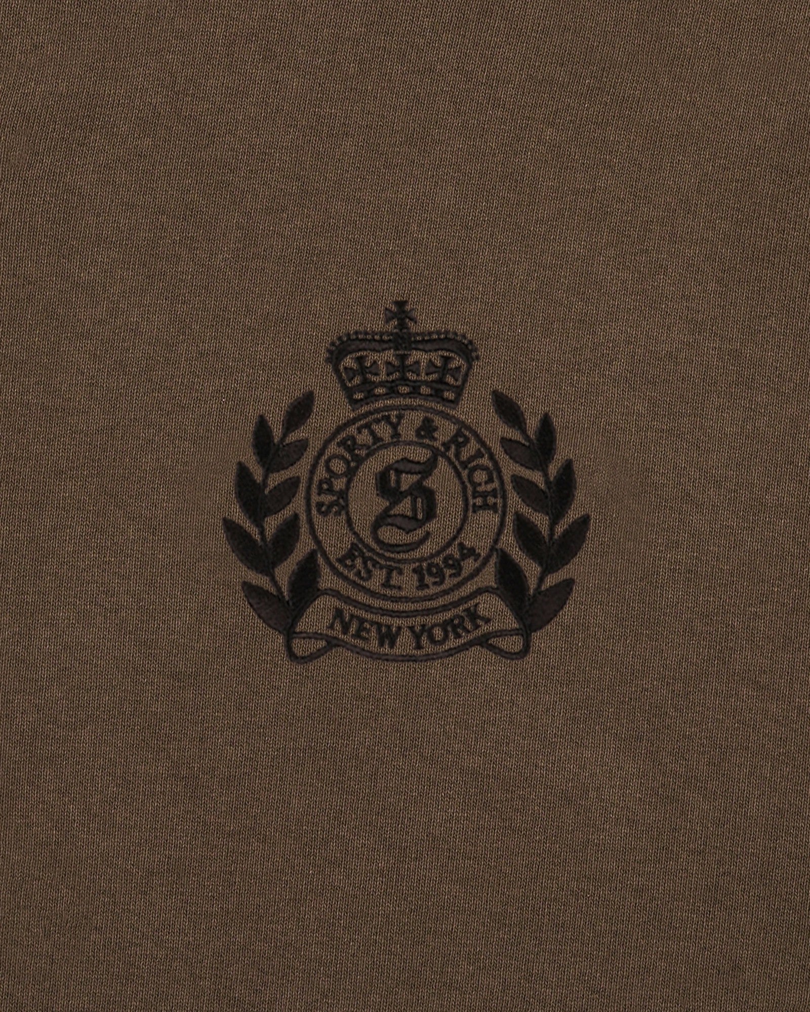NY Crest Embroidered Disco Short - Sand
