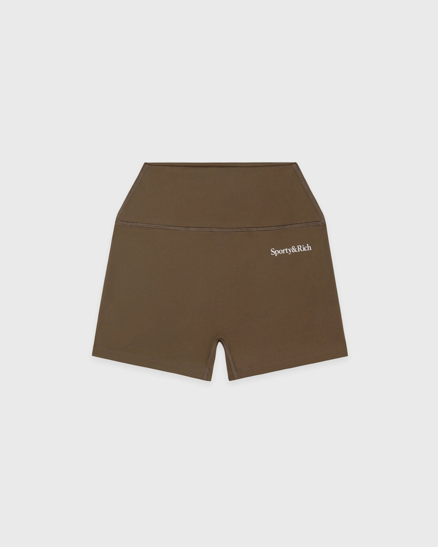 Serif Logo Mini Biker Short - Sand