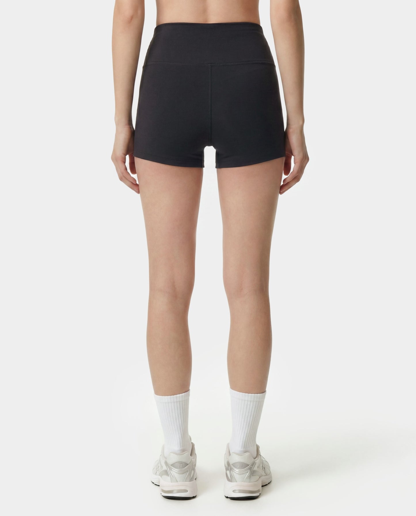 Serif Logo Mini Biker Short - Carbon