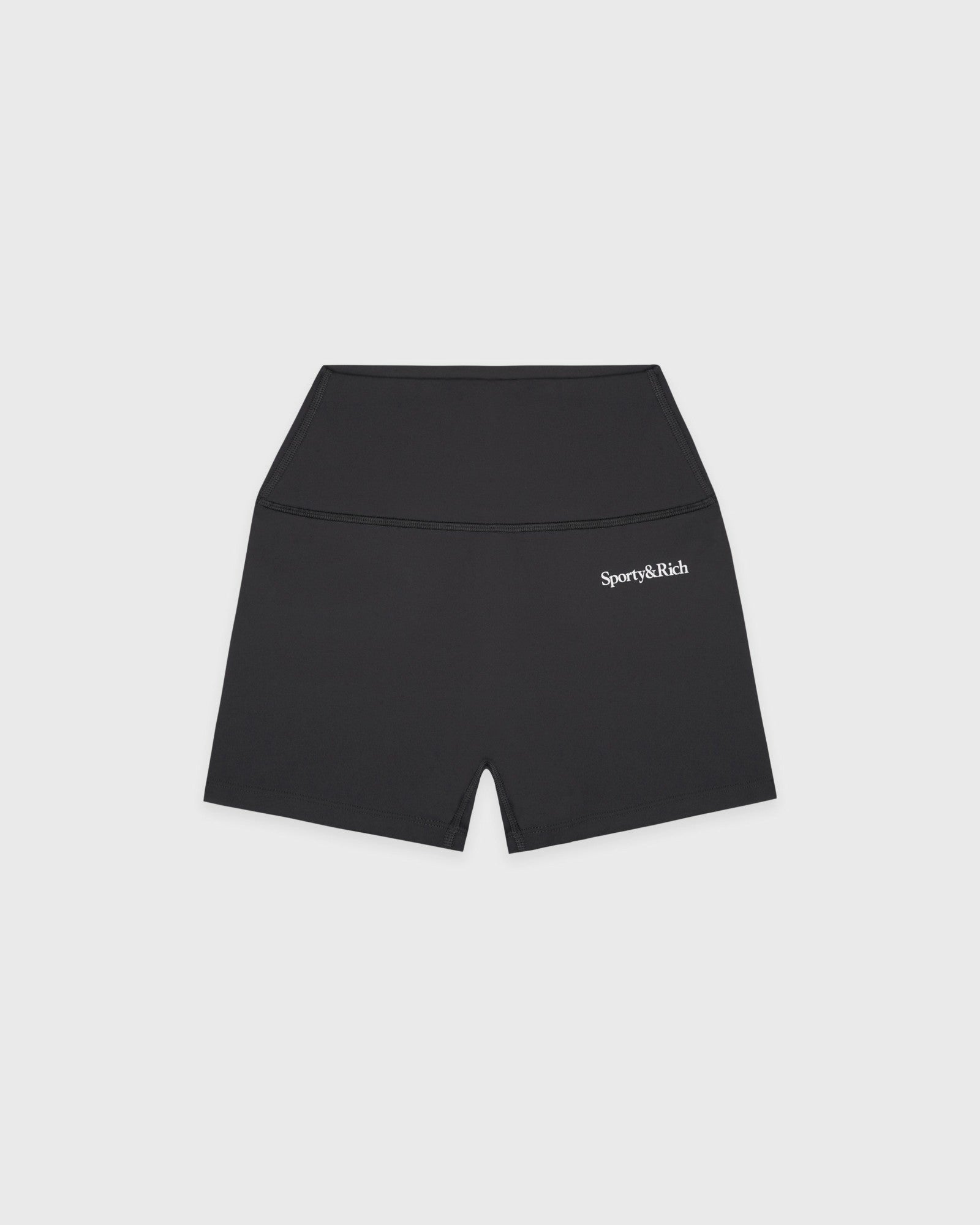 Serif Logo Mini Biker Short - Carbon