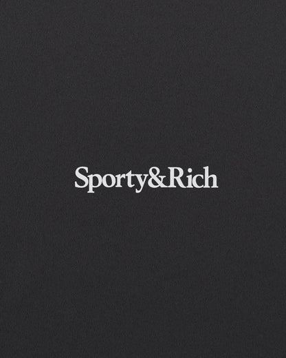 Serif Logo Mini Biker Short - Carbon