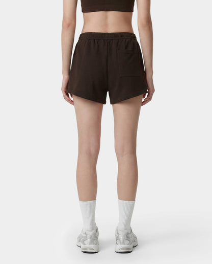 Serif Logo Retro Track Short - Cioco/White