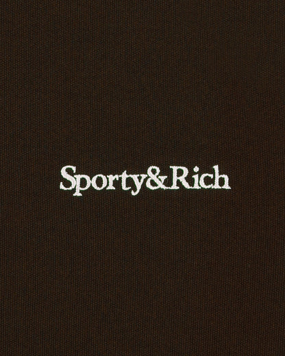 Serif Logo Retro Track Short - Cioco/White