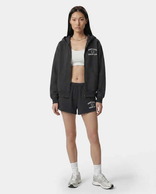 Varsity Crest Disco Short - Carbon