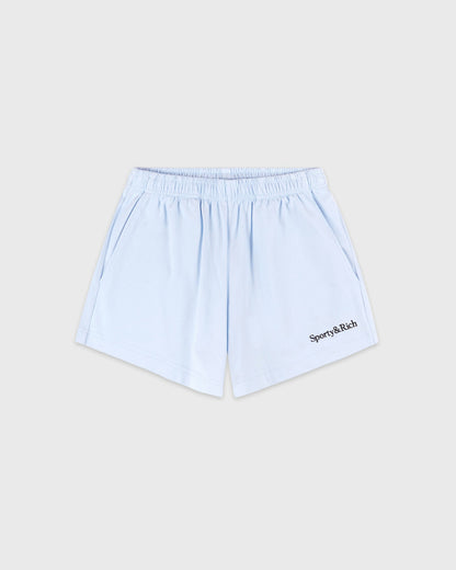 Serif Logo Embroidered Disco Short - Ciel