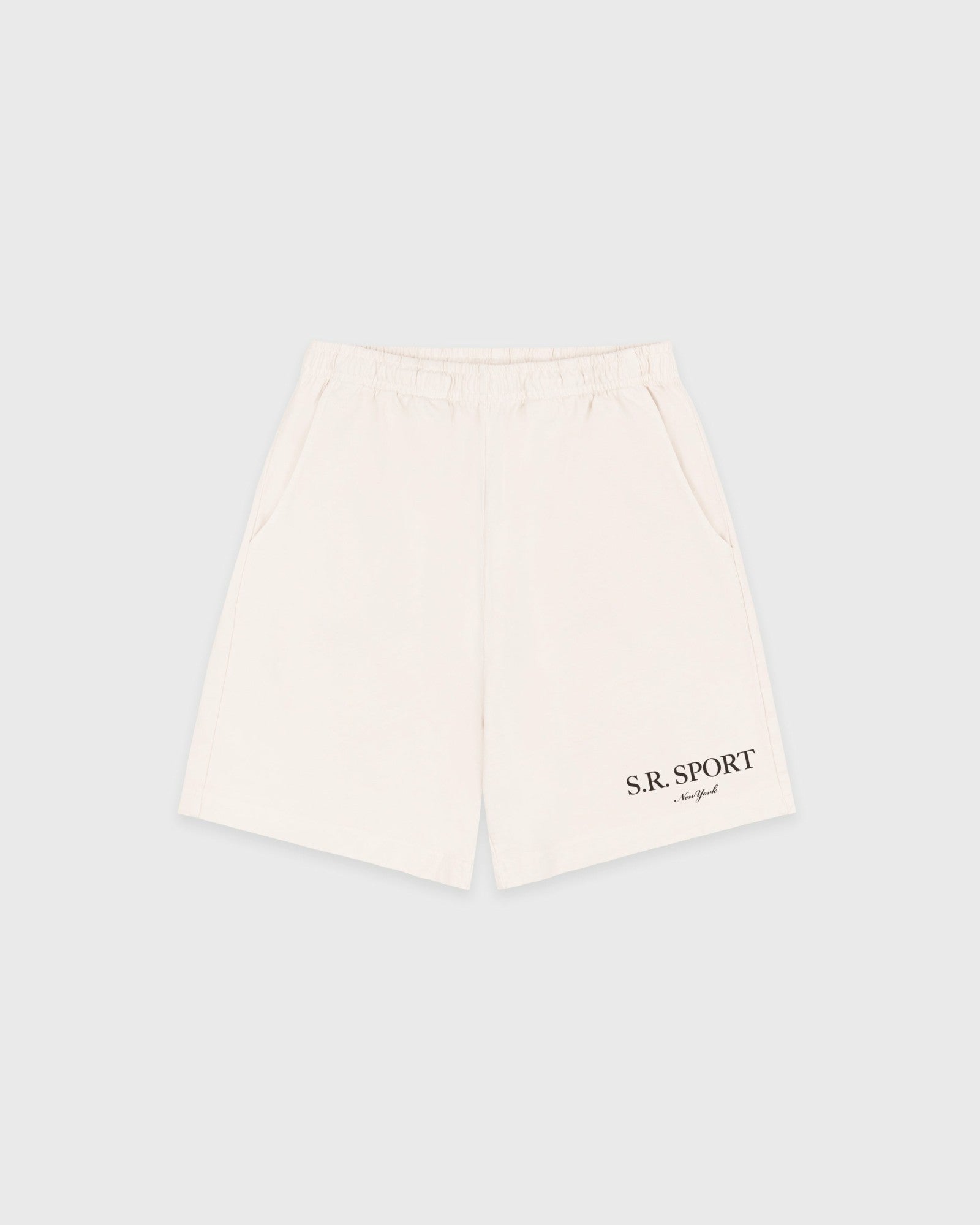 SR Sport Embroidered Gym Short - Ecru