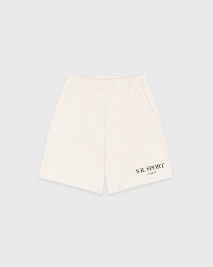 SR Sport Embroidered Gym Short - Ecru