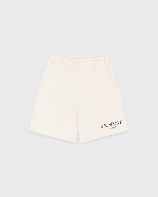 SR Sport Embroidered Gym Short - Ecru