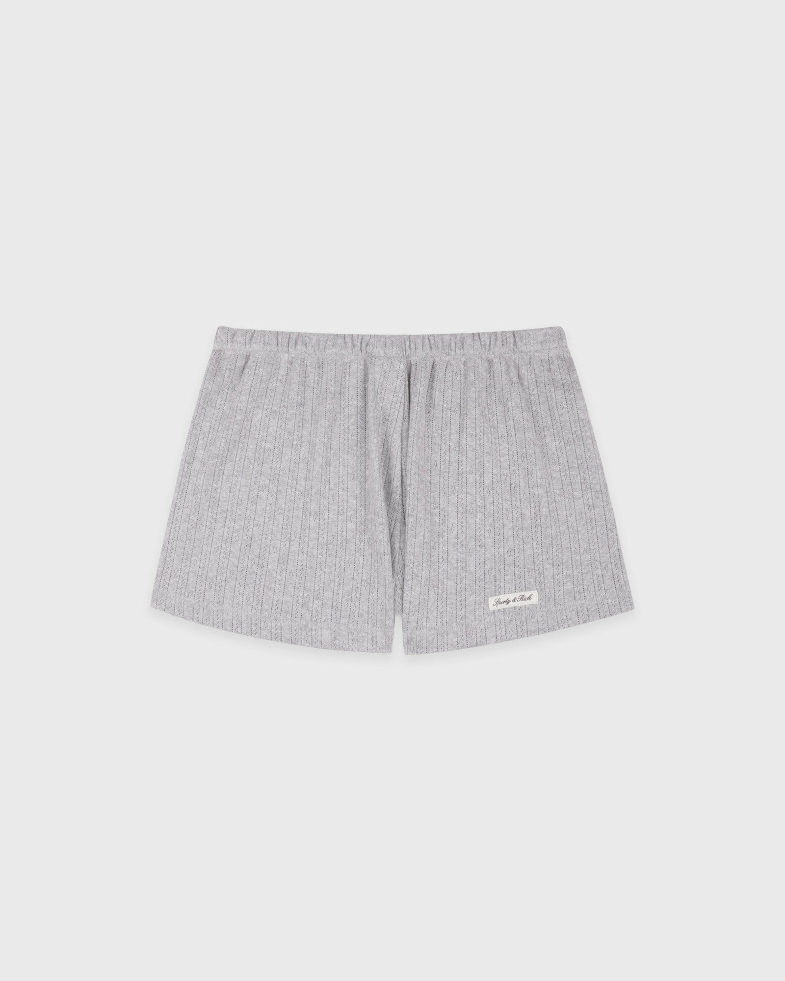 Signature Logo Pointelle Short - Heather Gray