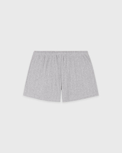 Signature Logo Pointelle Short - Heather Gray
