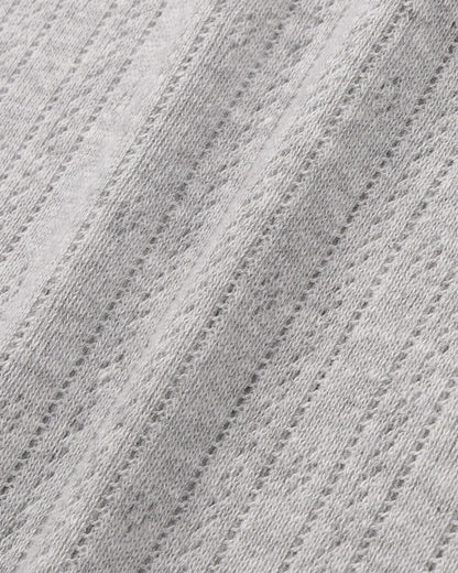 Signature Logo Pointelle Short - Heather Gray