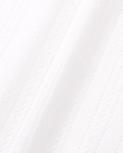 Signature Logo Pointelle Short - White