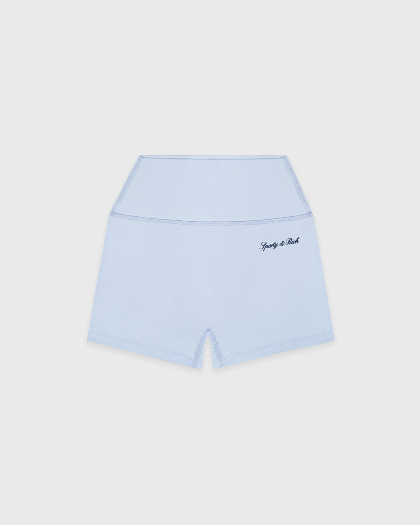 Signature Logo Mini Biker Short - Ciel/Navy