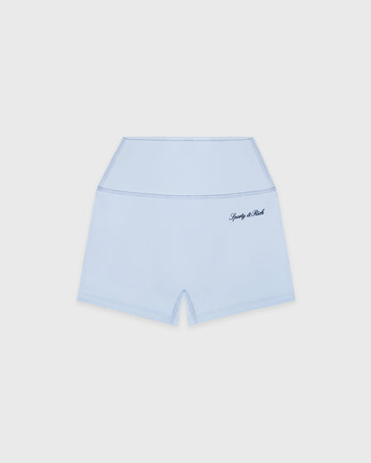 Signature Logo Mini Biker Short - Ciel/Navy