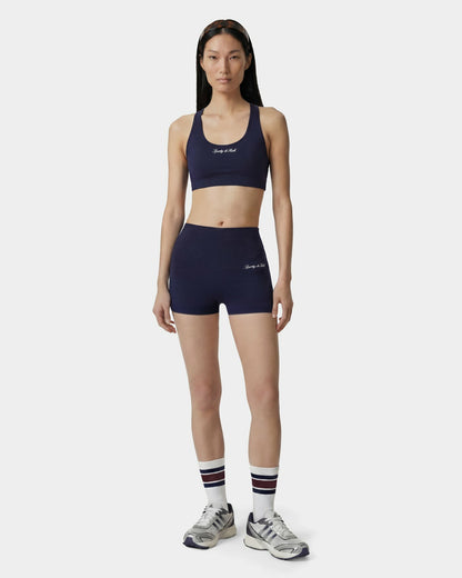 Signature Logo Mini Biker Short - Navy/White