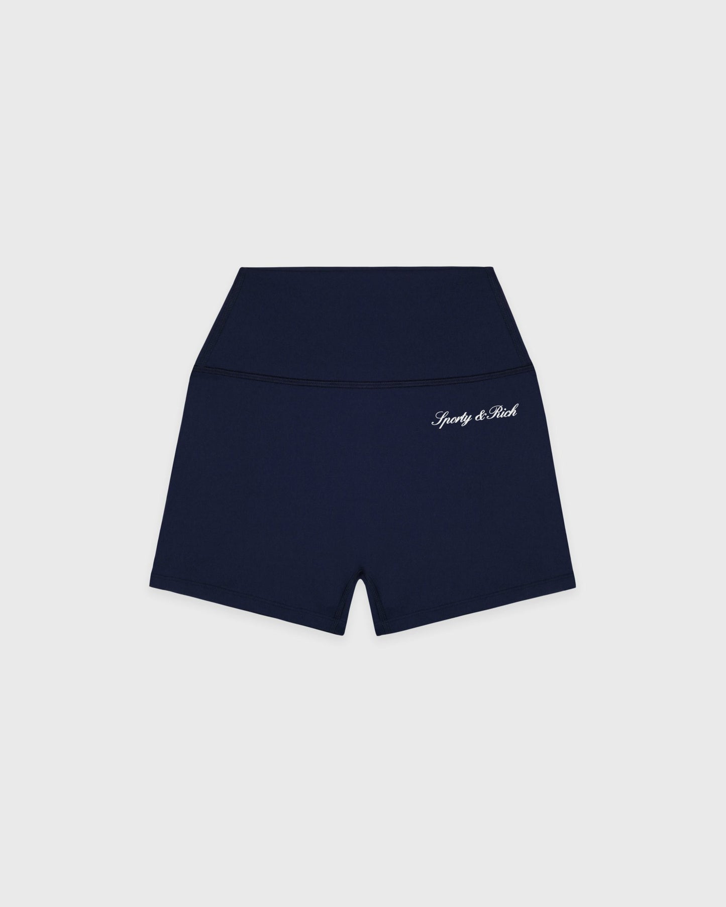 Signature Logo Mini Biker Short - Navy/White
