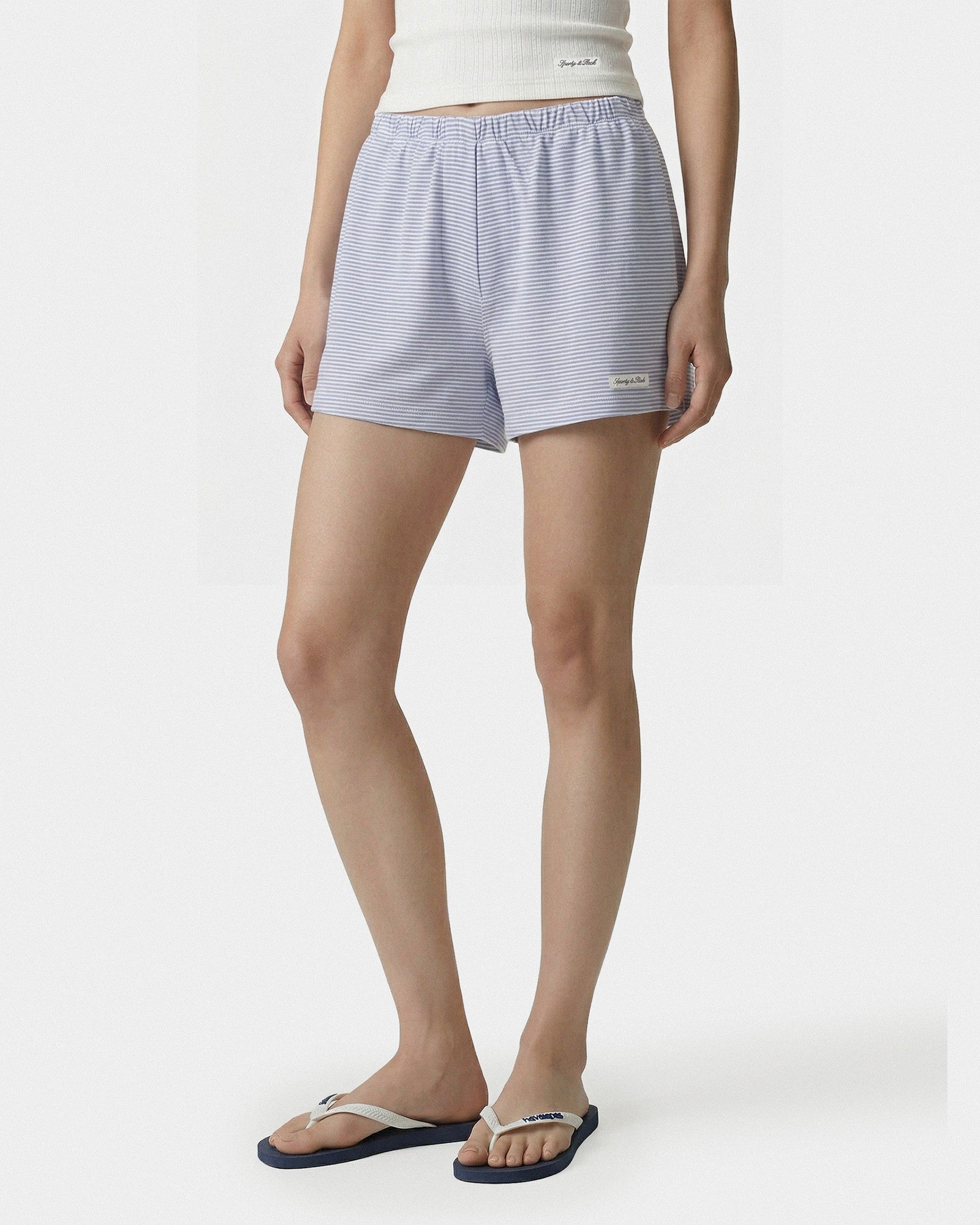 Signature Logo House Short - Periwinkle Stripe