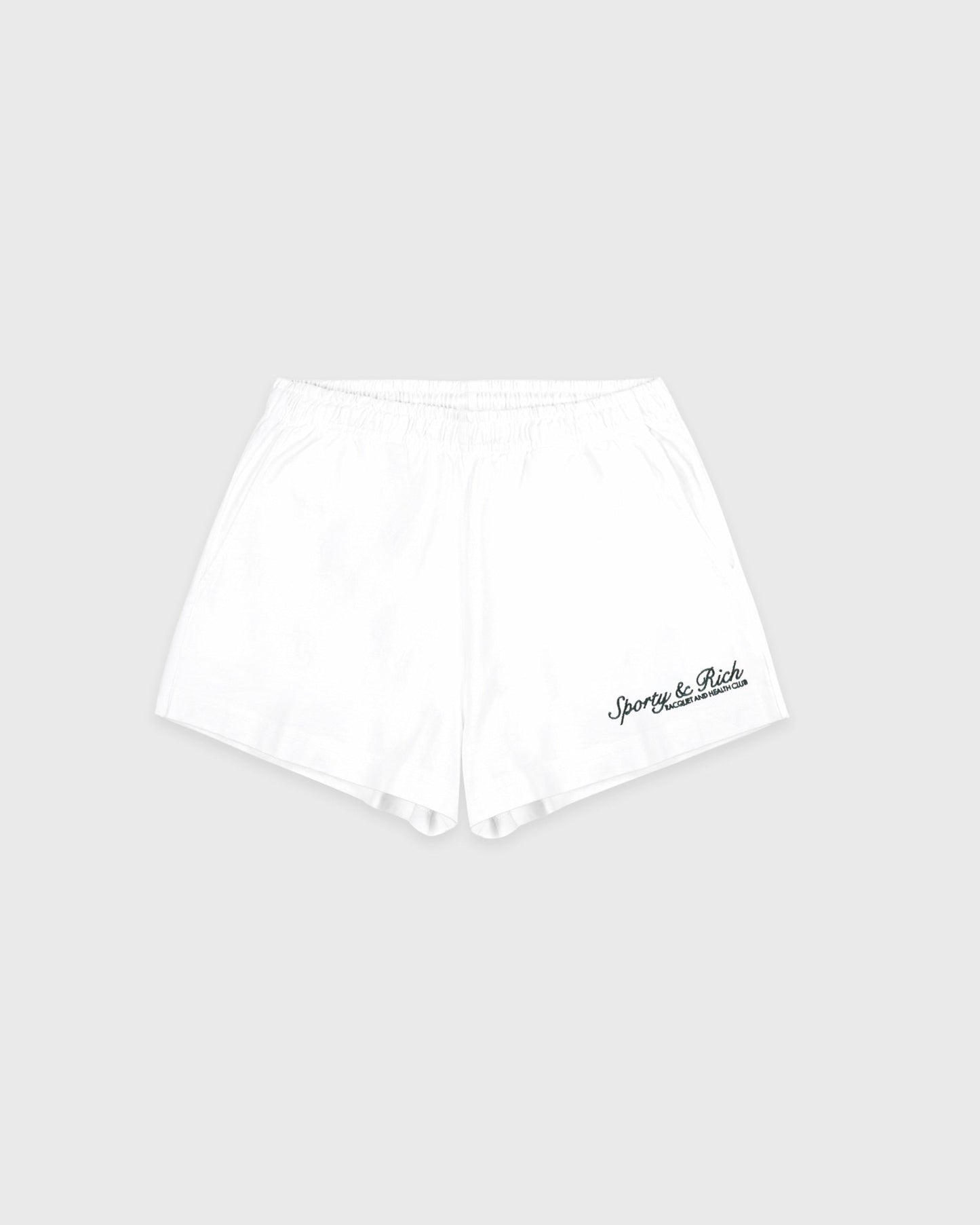 Syracuse Embroidered Disco Short - White
