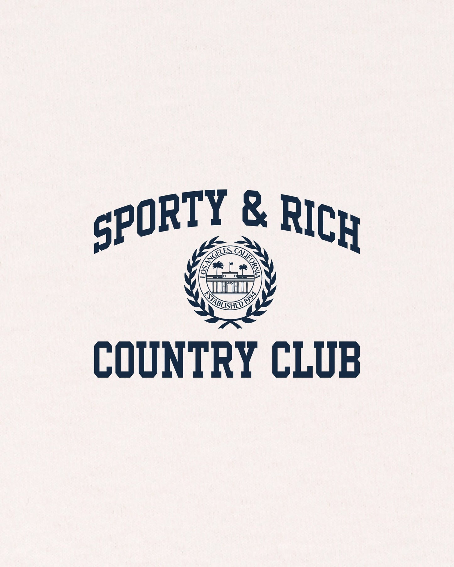 Varsity Crest Gym Short - Ecru/Navy