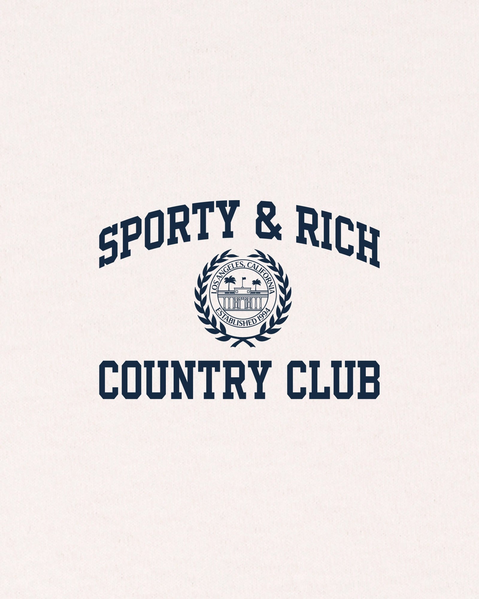 Varsity Crest Gym Short - Ecru/Navy