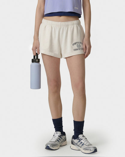 Varsity Crest Disco Short - Ecru/Navy