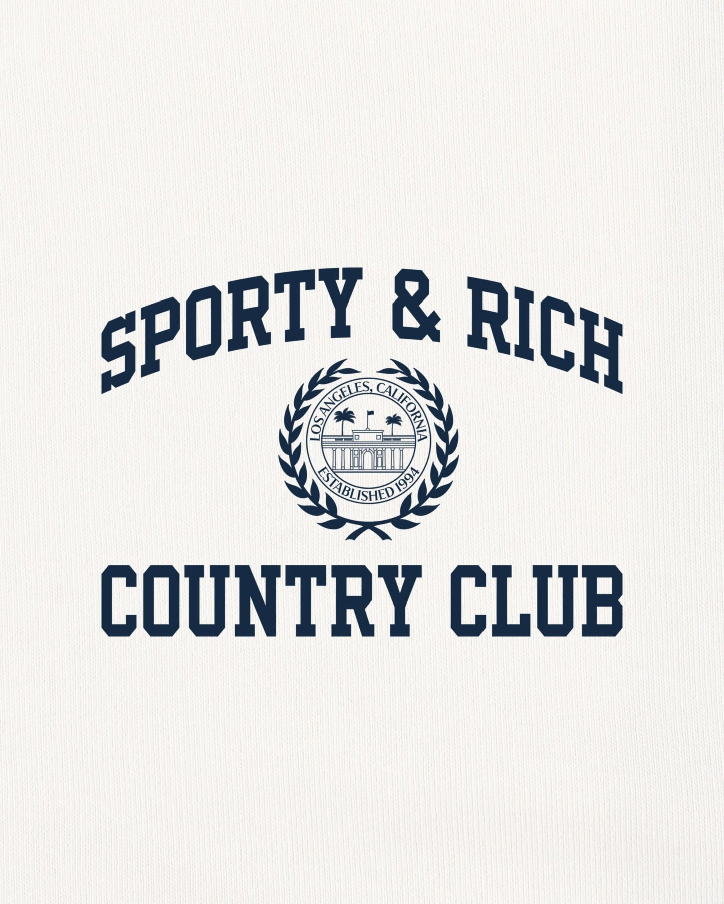 Varsity Crest Disco Short - Ecru/Navy