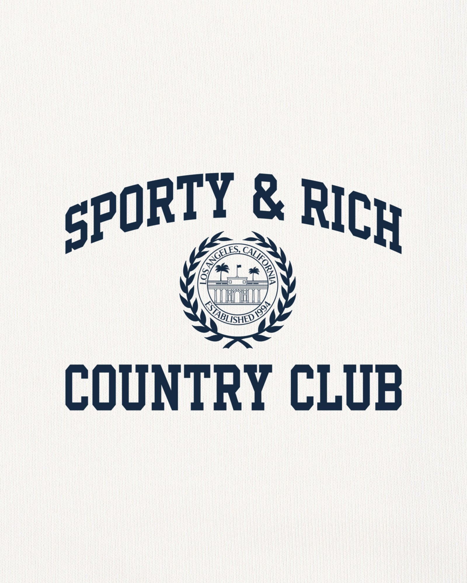 Varsity Crest Disco Short - Ecru/Navy