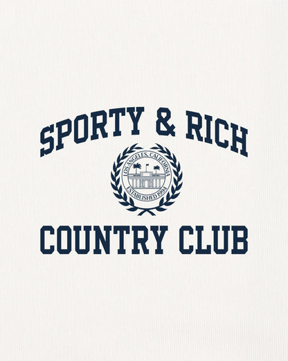 Varsity Crest Disco Short - Ecru/Navy